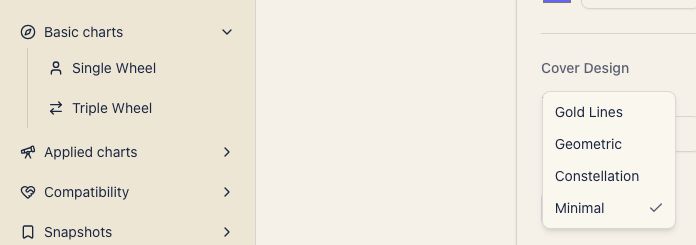 PDF cover settings